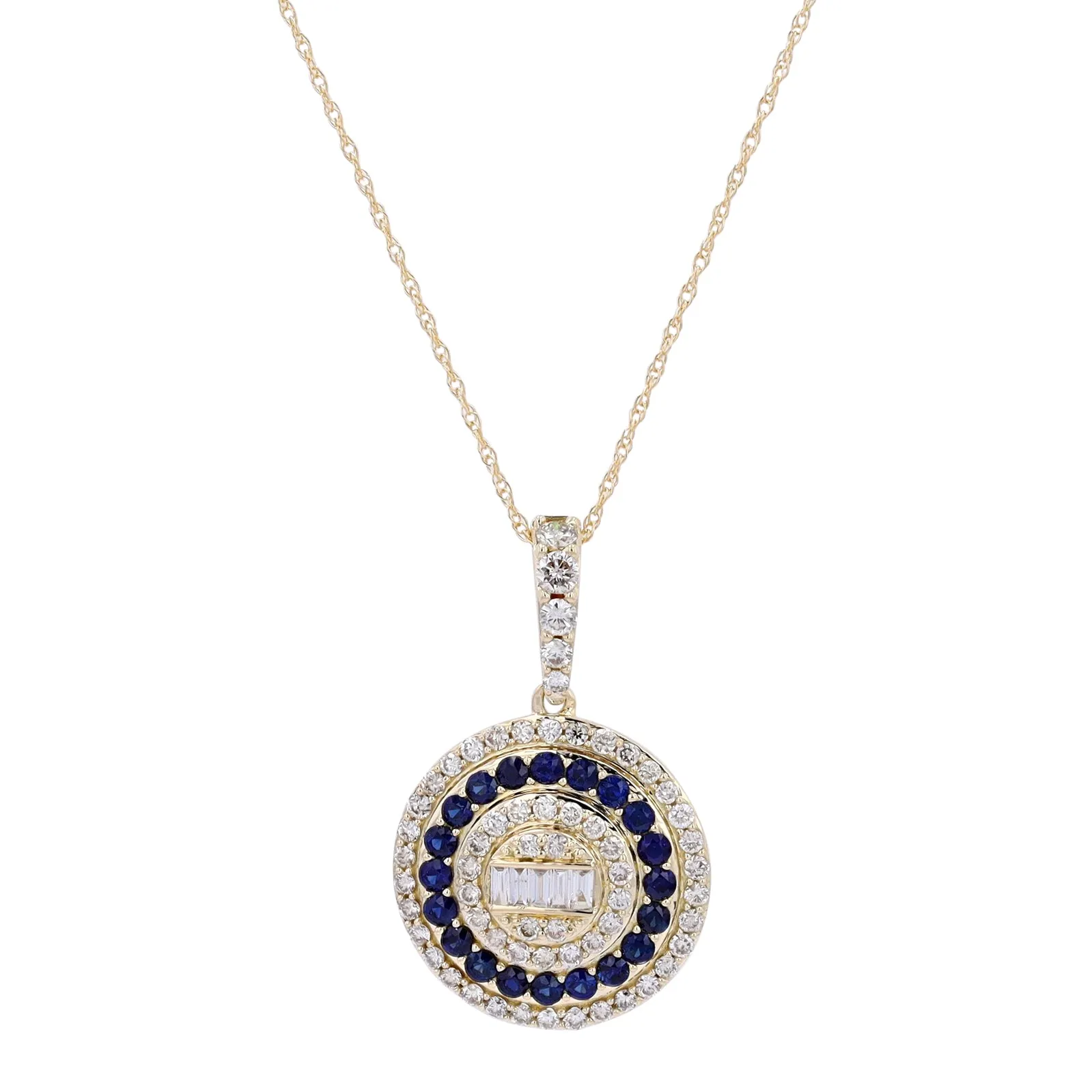 14K Diamond & Sapphire Pendant<p><strong>More Colors Available</p></strong>