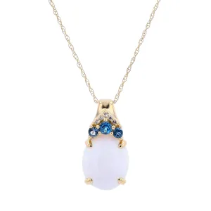 14K Opal & London Blue Topaz Pendant<p><strong>More Colors Available</p></strong>