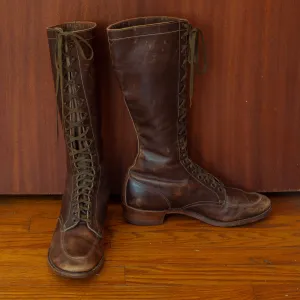 1930s Lace-up Knee High Leather Boots Chippewa