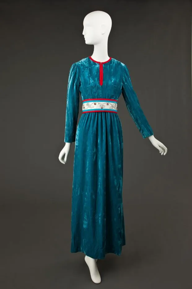 1960s Jeweled Belt Oscar De La Renta Museum Dress