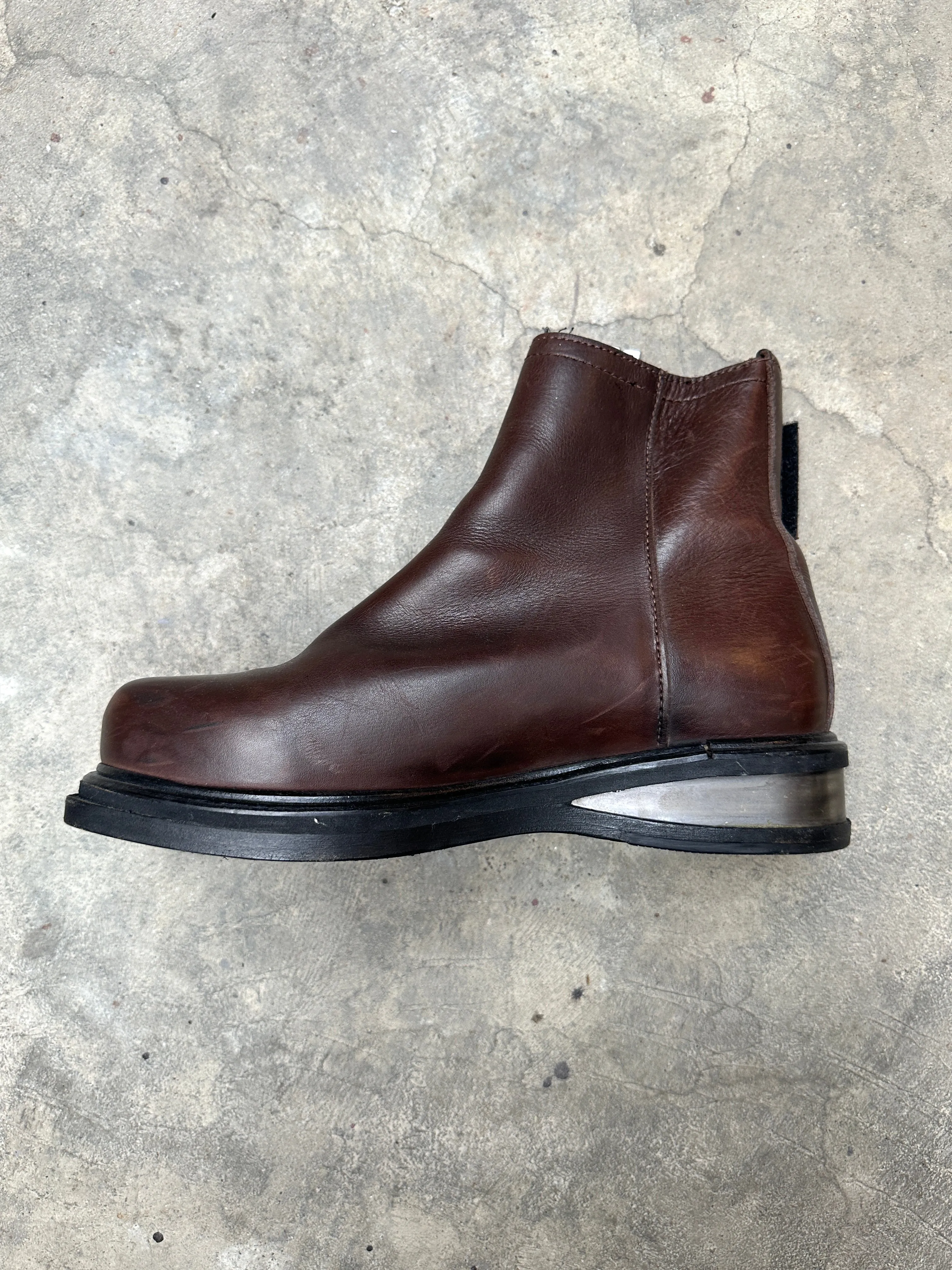 1990s Dirk Bikkembergs metal heel square toe boots