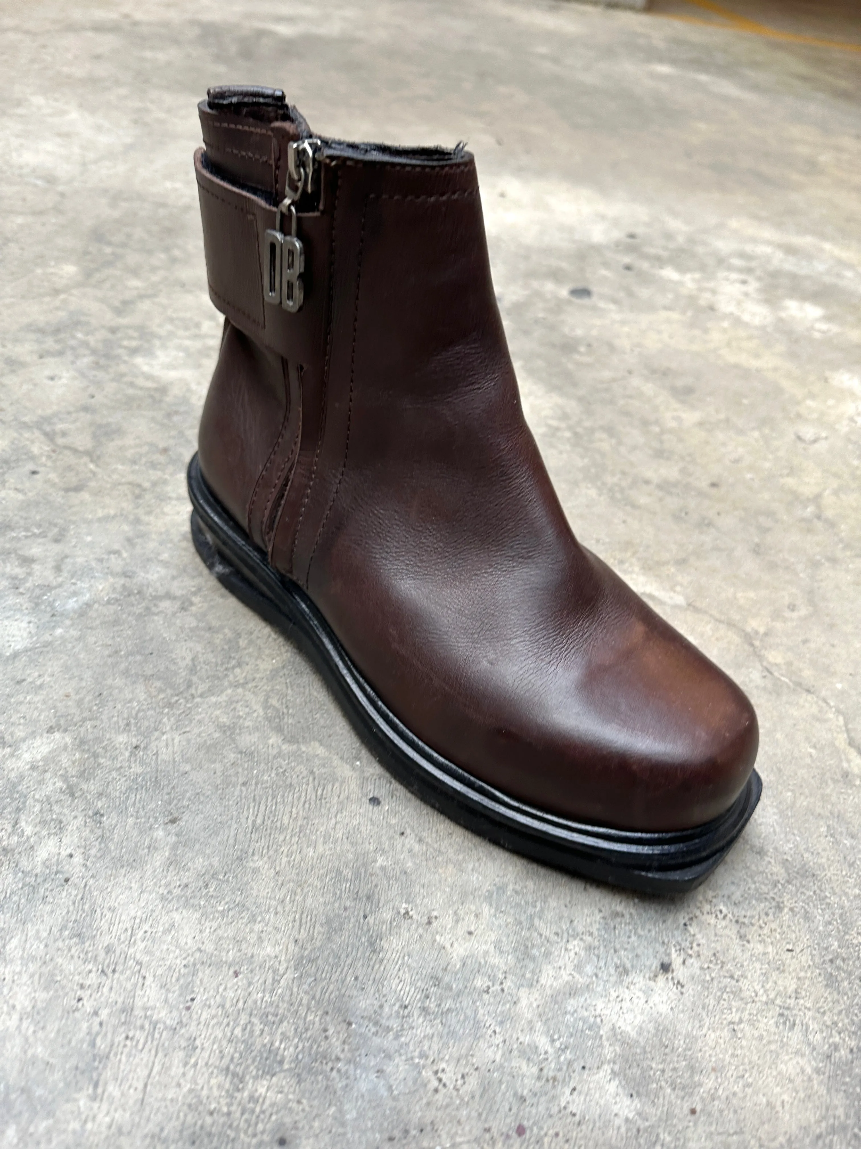 1990s Dirk Bikkembergs metal heel square toe boots