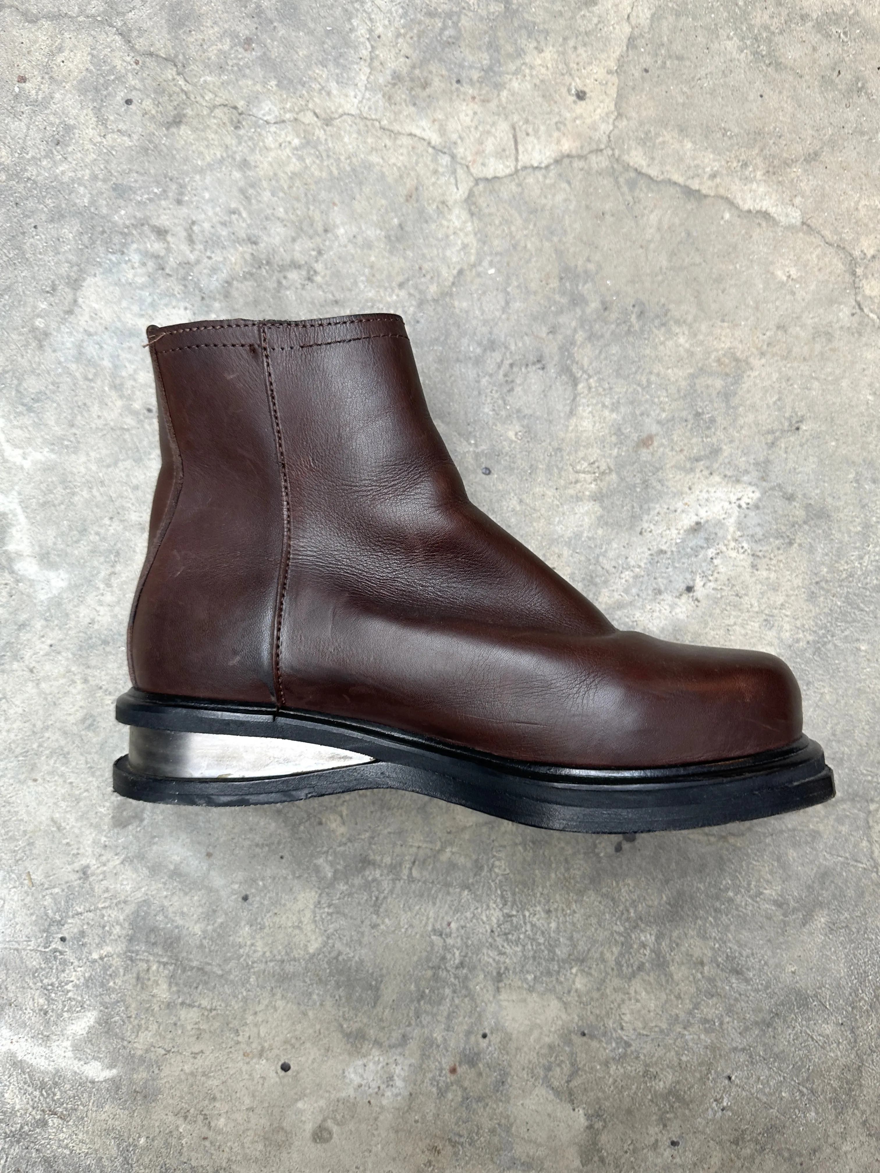 1990s Dirk Bikkembergs metal heel square toe boots