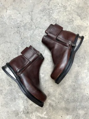 1990s Dirk Bikkembergs metal heel square toe boots