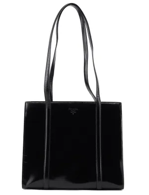 1995 Black Spazzolato Tote Bag