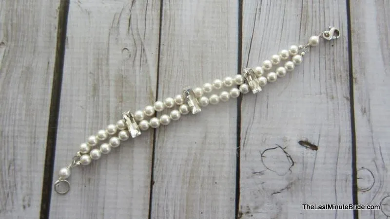 2 Strand Swarovski Crystal & Pearl with Large Accents