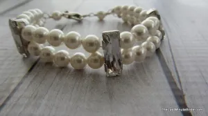 2 Strand Swarovski Crystal & Pearl with Large Accents