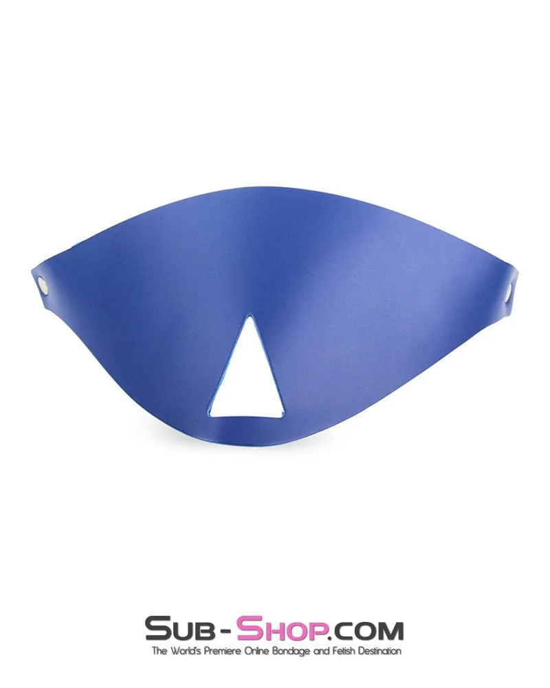3440A      Royal Blue Cover Up Full Coverage Leather Blindfold