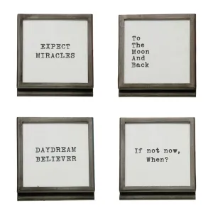 3" FRAMED SAYING W/EASEL ASST
