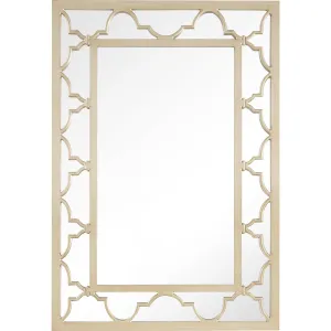 44" Champagne Metal Framed Accent Mirror