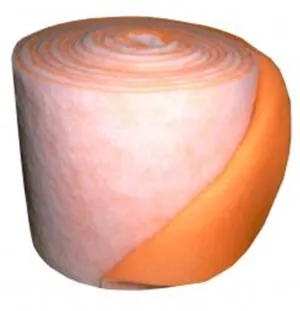90' Roll 1" Thick MERV 8 Super Tack Antimicrobial Polyester Filter Media Orange/White - Environet - HVAC Furnace - Choose Width