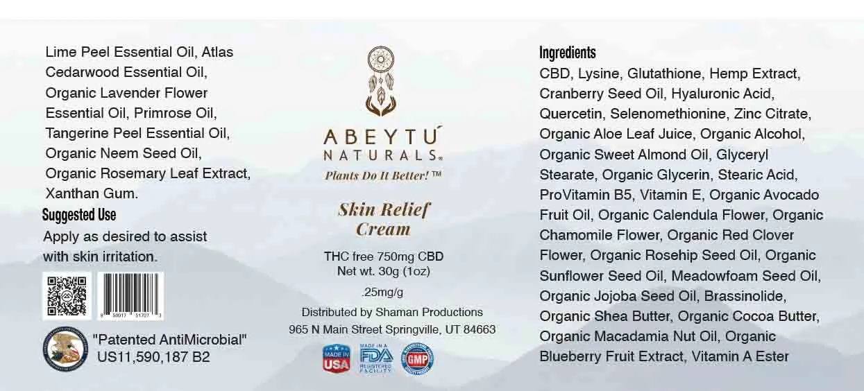 Abeytu' Naturals Skin Relief Cream - 30g