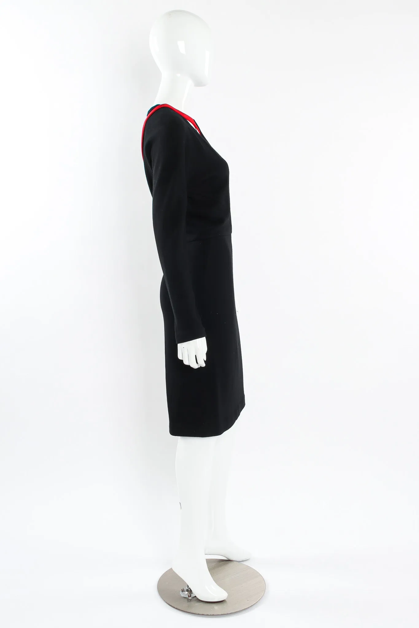Accent Cut Out Wool Dress