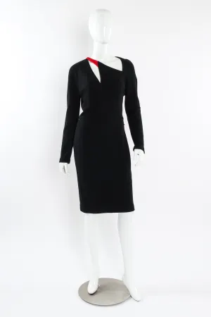 Accent Cut Out Wool Dress