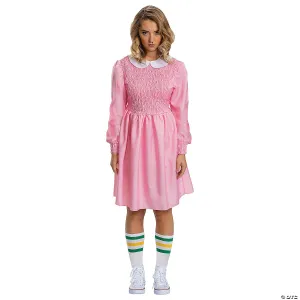 Adults Deluxe Stranger Things Eleven Pink Dress Costume