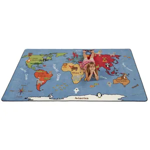 Animals of the World Activity Rug - 6ft x 9ft Rectangle
