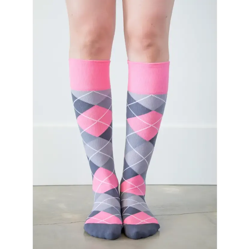Argyle Synthetic Pink/Grey - Women's Medical