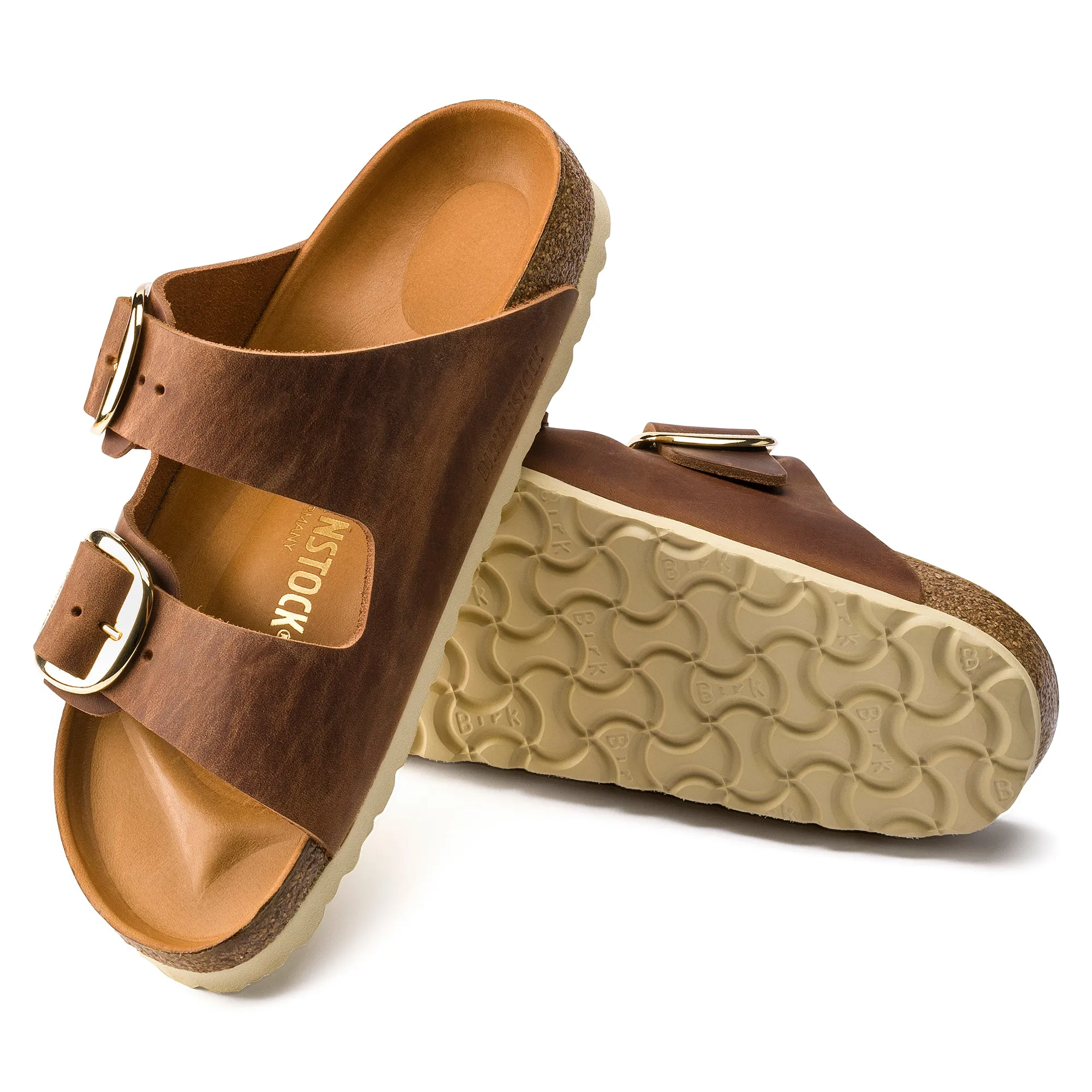 ARIZONA BIG BUCKLE - COGNAC - OIL LEATHER