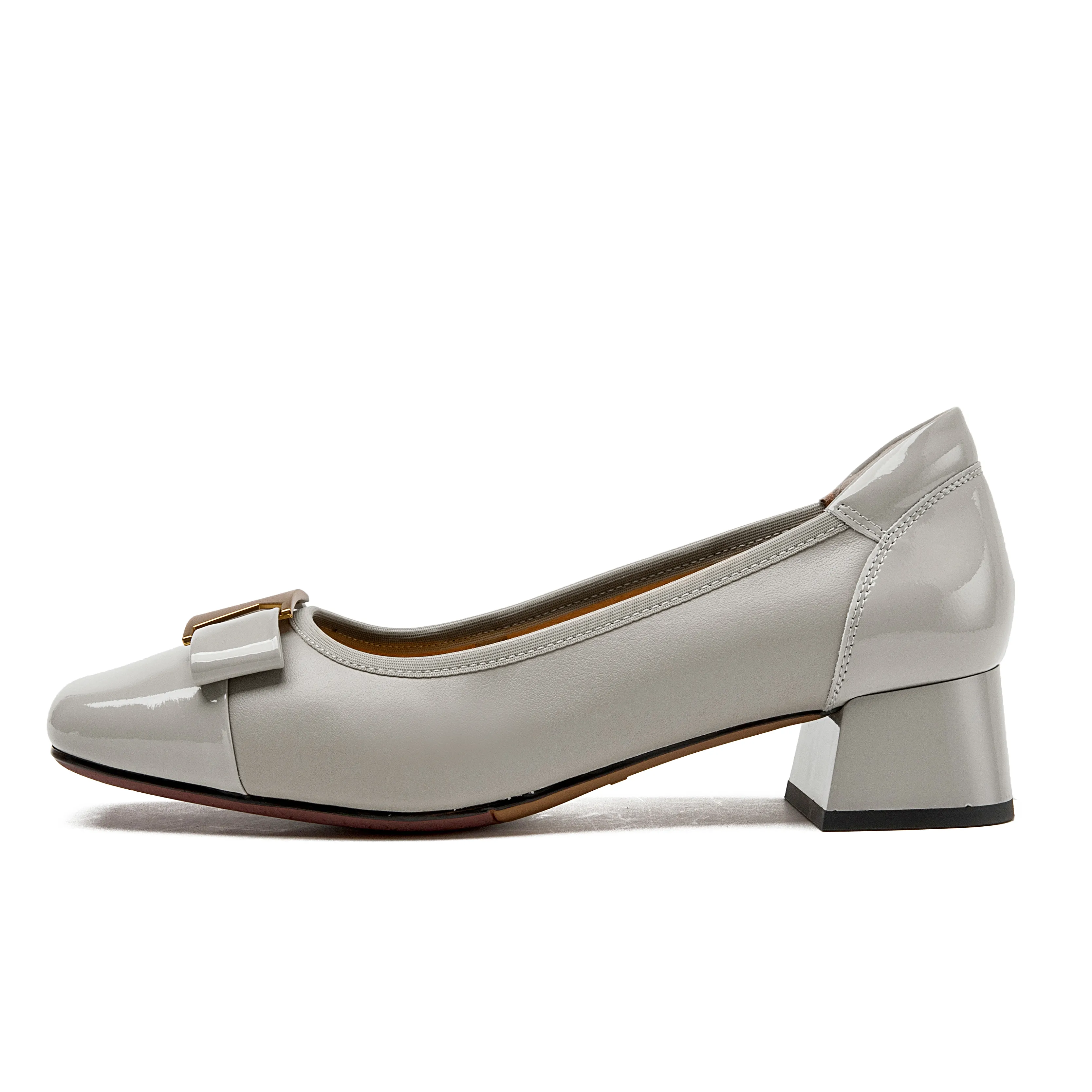 Audrey Mid-heeled Shoes, Etoupe