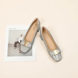 Audrey Mid-heeled Shoes, Etoupe