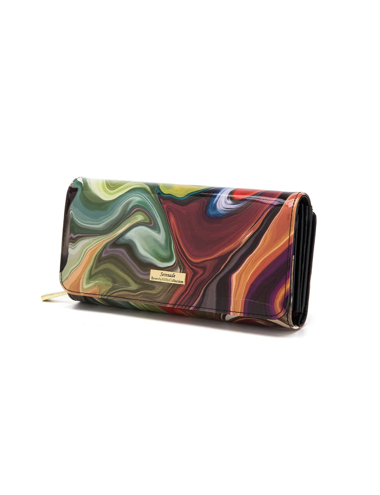 AURORA LARGE  PATENT LEATHER WALLET WITH RFID-WSF3301- NEW IN