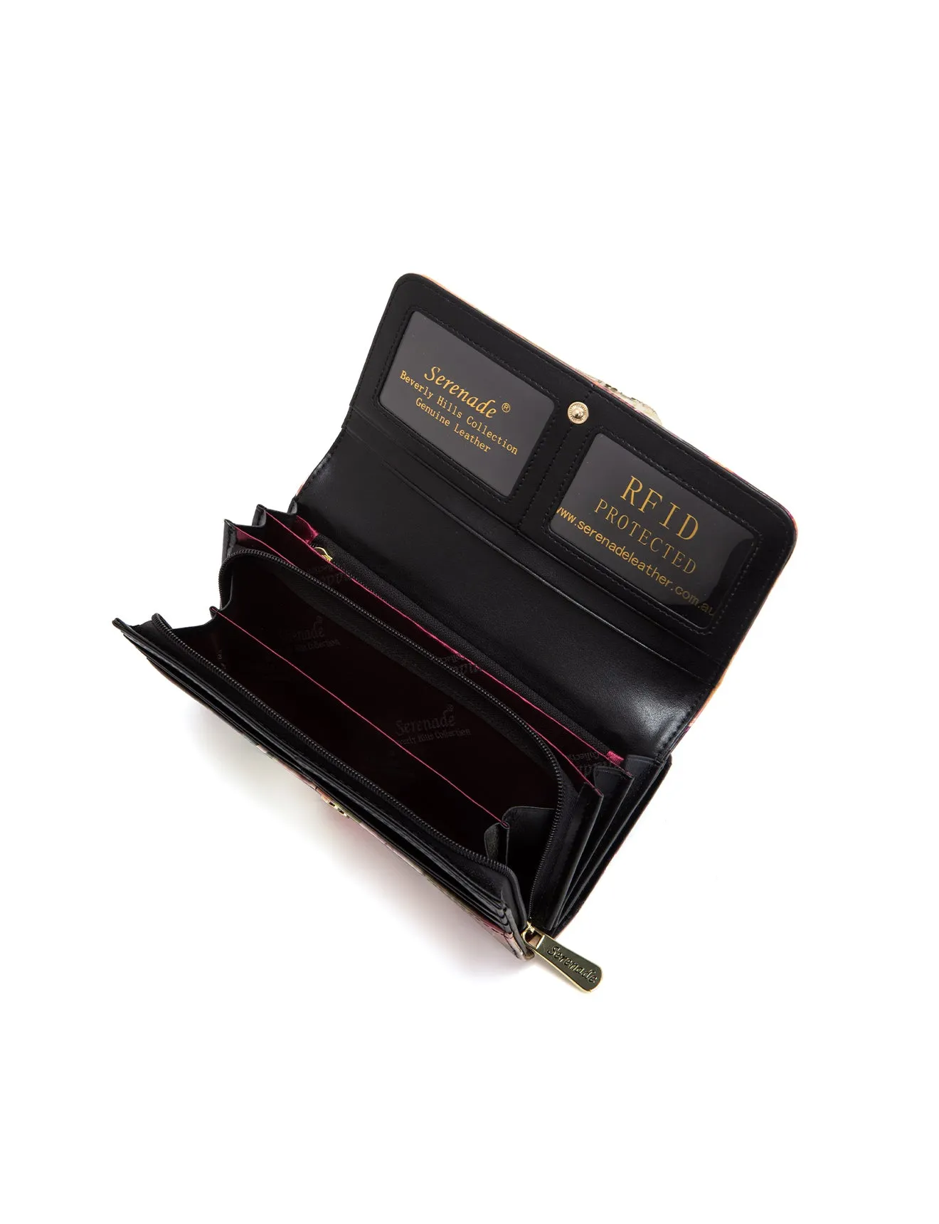 AURORA LARGE  PATENT LEATHER WALLET WITH RFID-WSF3301- NEW IN
