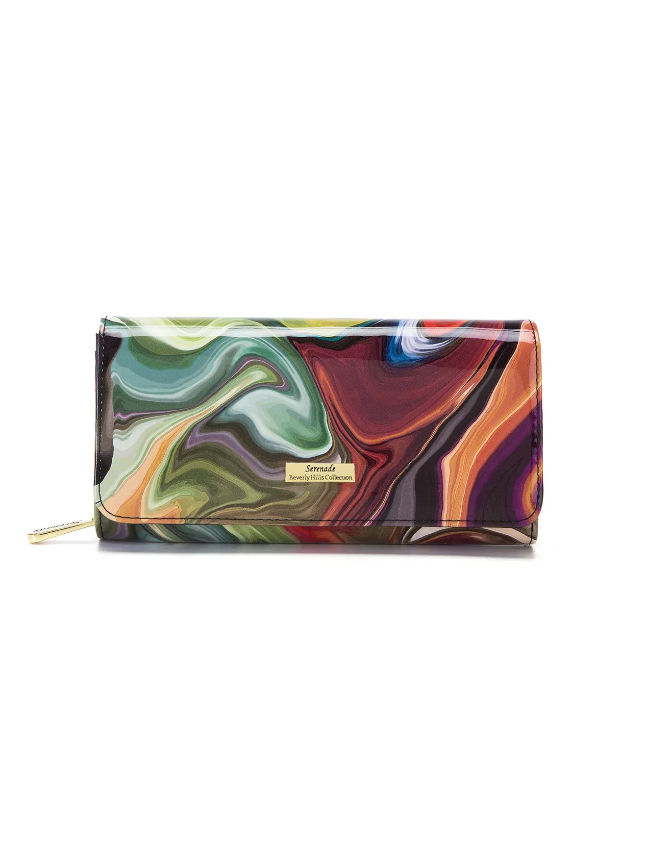 AURORA LARGE  PATENT LEATHER WALLET WITH RFID-WSF3301- NEW IN