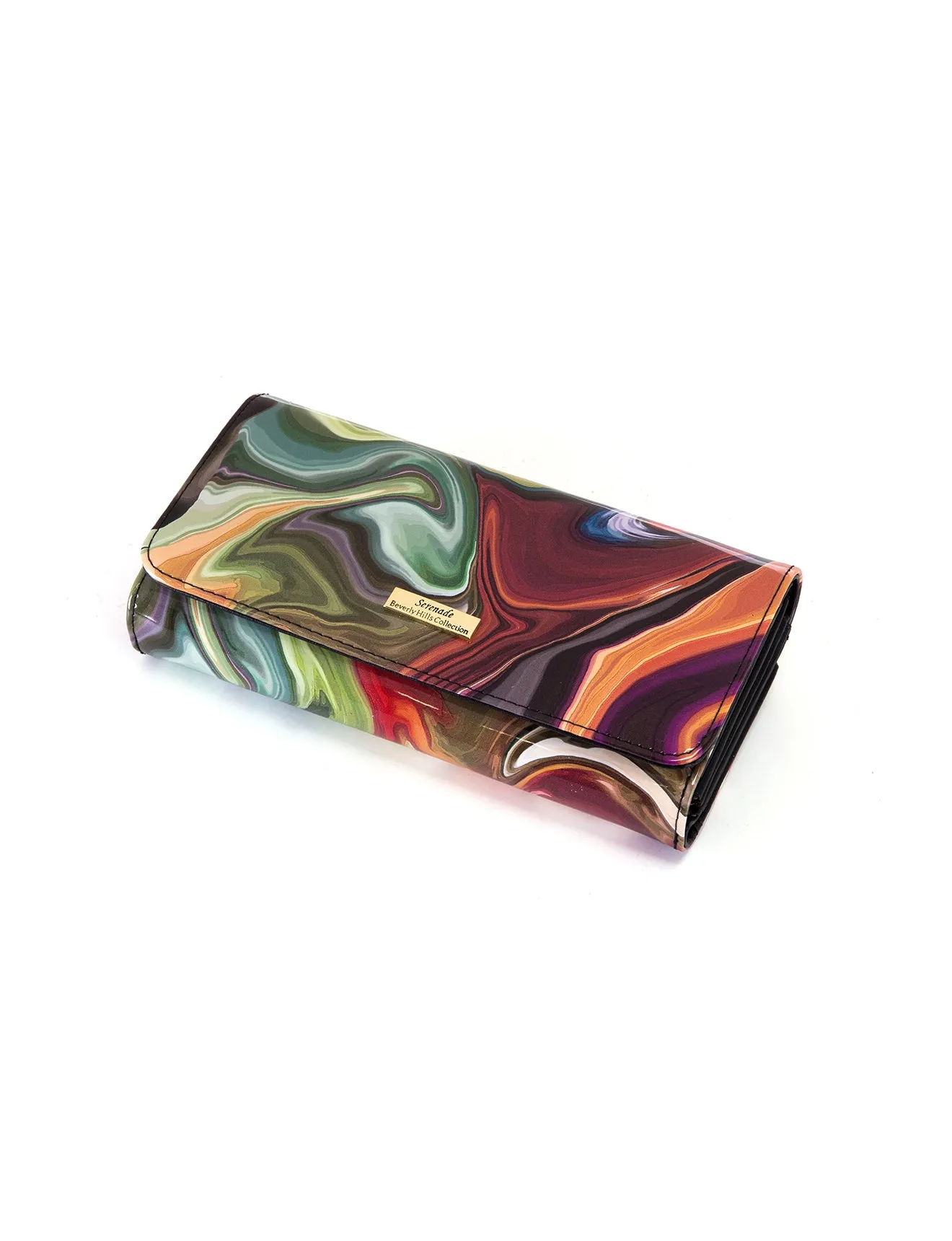 AURORA LARGE  PATENT LEATHER WALLET WITH RFID-WSF3301- NEW IN