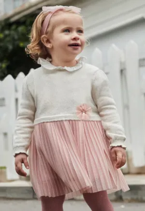 Baby Girls Knit Pleated Dress