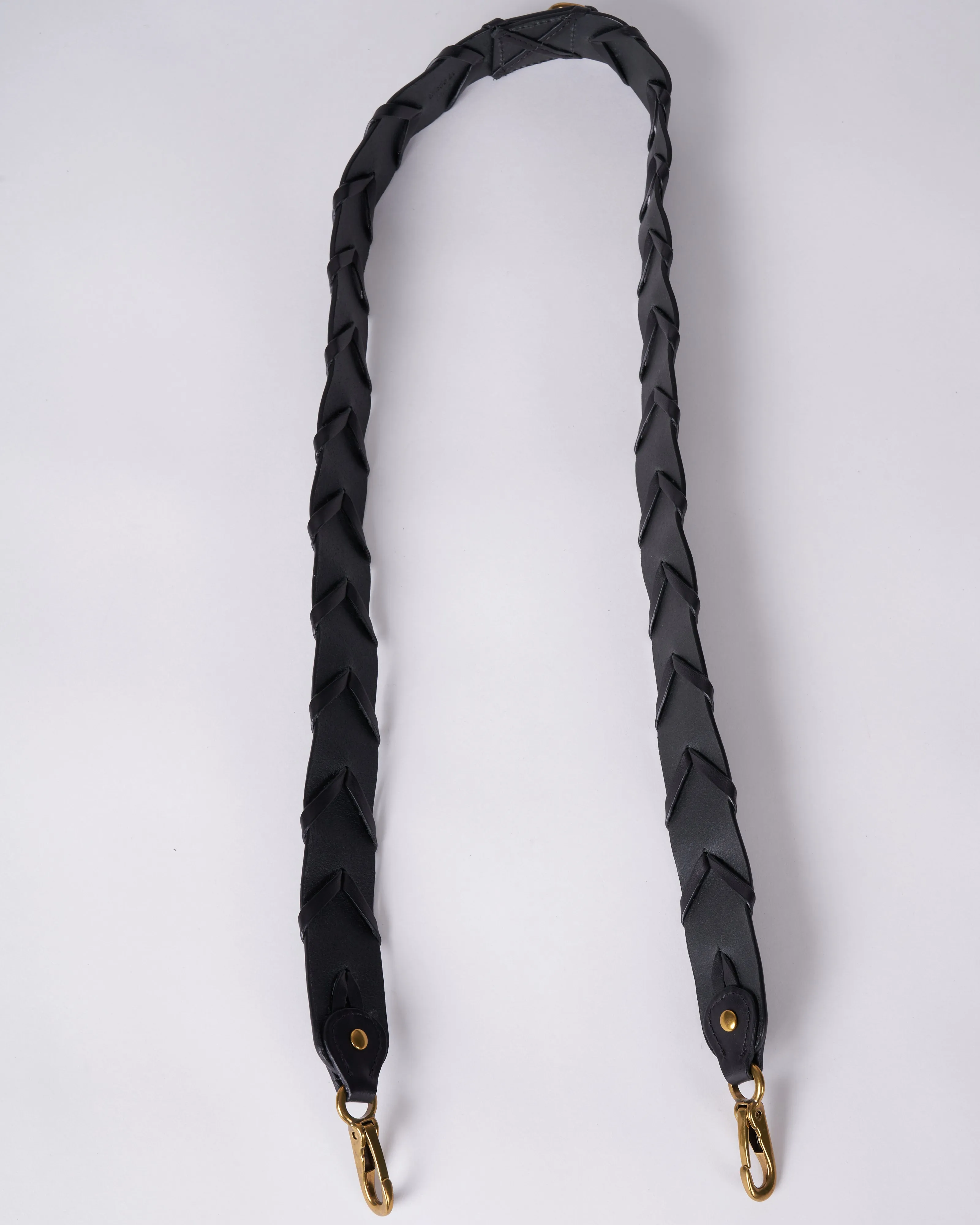 bandouliere tressee strap - noir brass