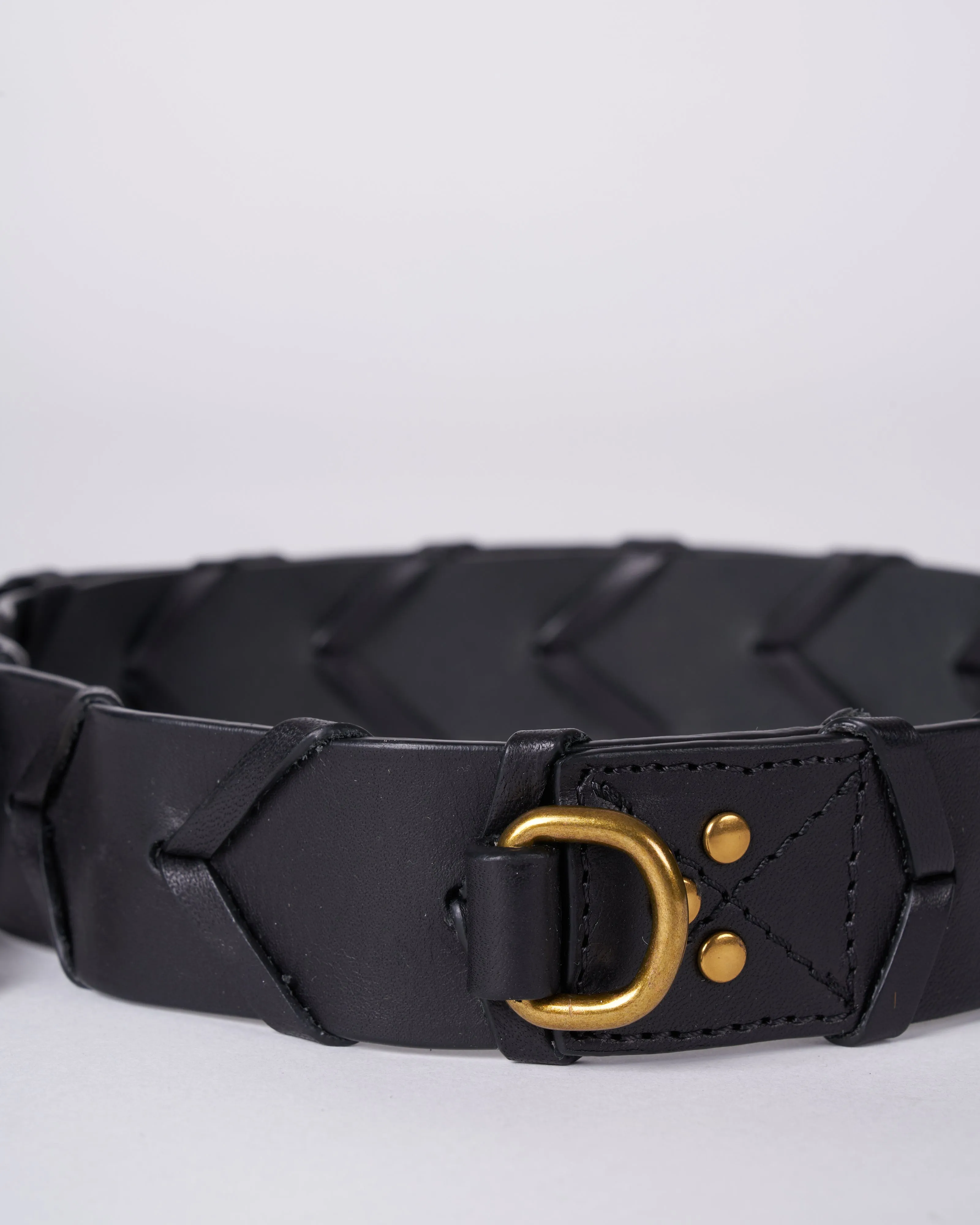 bandouliere tressee strap - noir brass