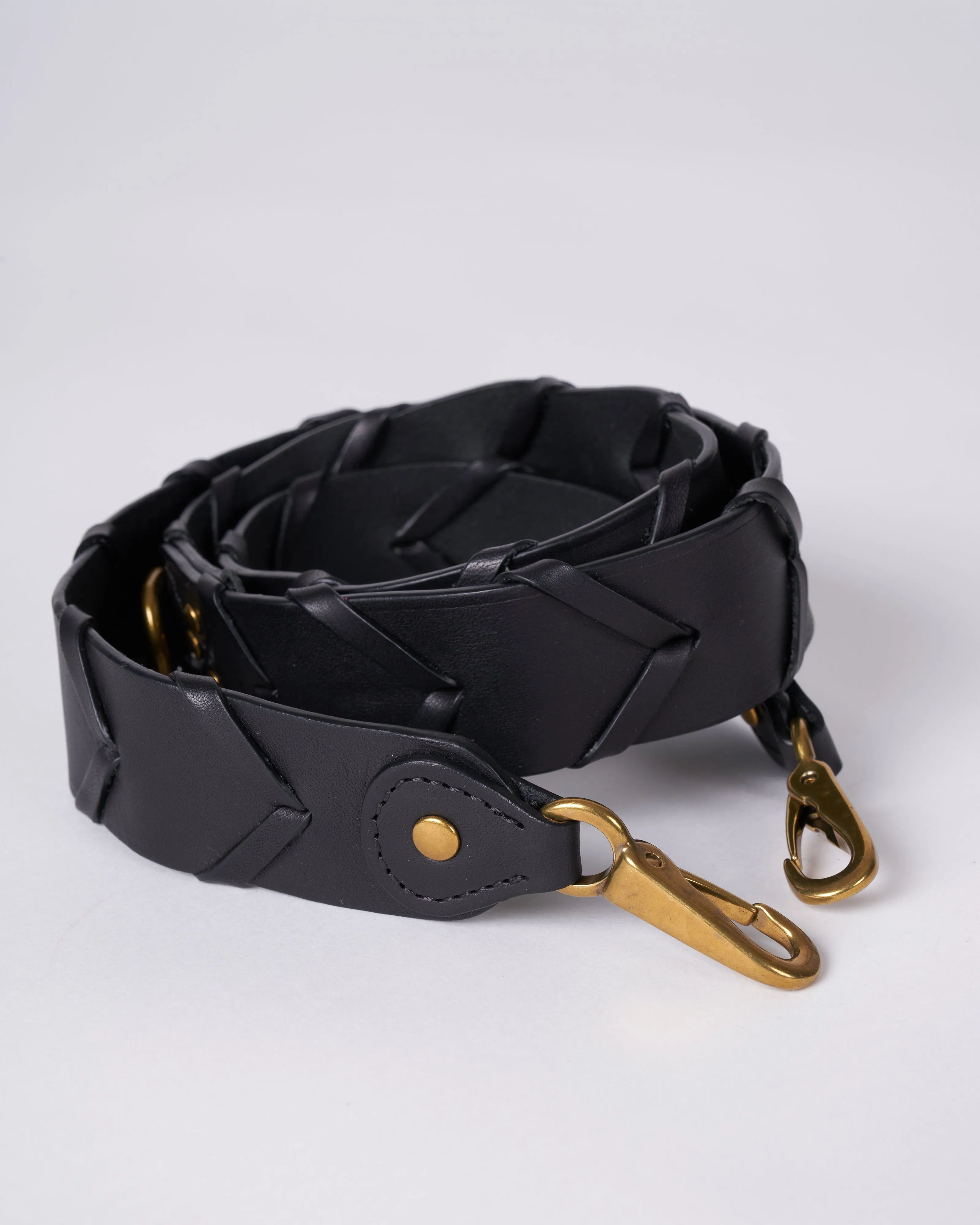 bandouliere tressee strap - noir brass