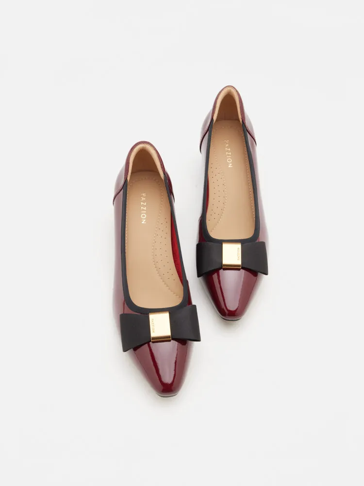 Berkely Bow-Embellished Patent Leather Heels