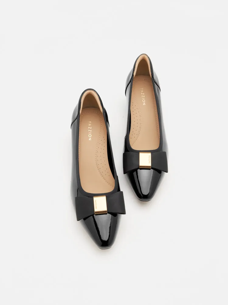 Berkely Bow-Embellished Patent Leather Heels