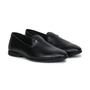 Black Formal Slip-On Shoes 1746 | Leather Loafers for Men