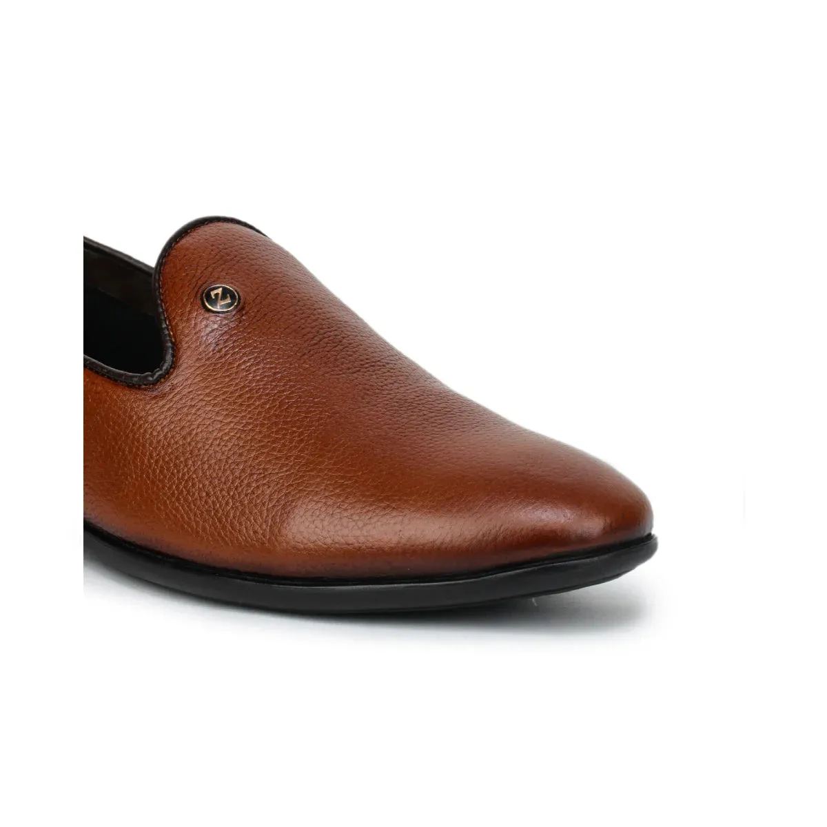 Black Formal Slip-On Shoes 1746 | Leather Loafers for Men