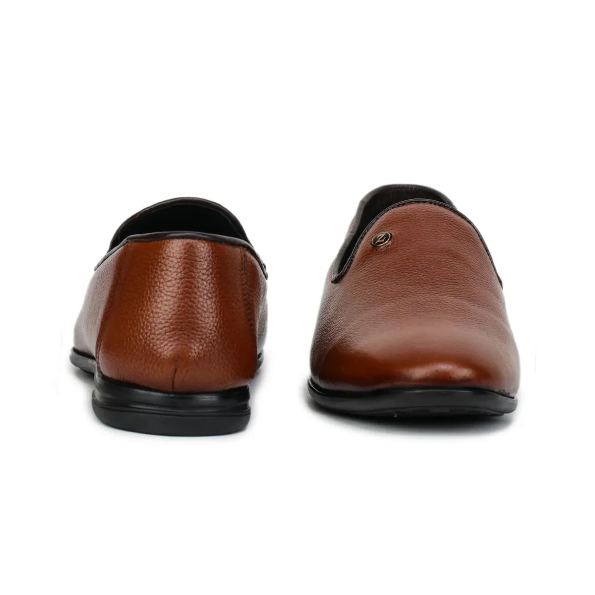 Black Formal Slip-On Shoes 1746 | Leather Loafers for Men