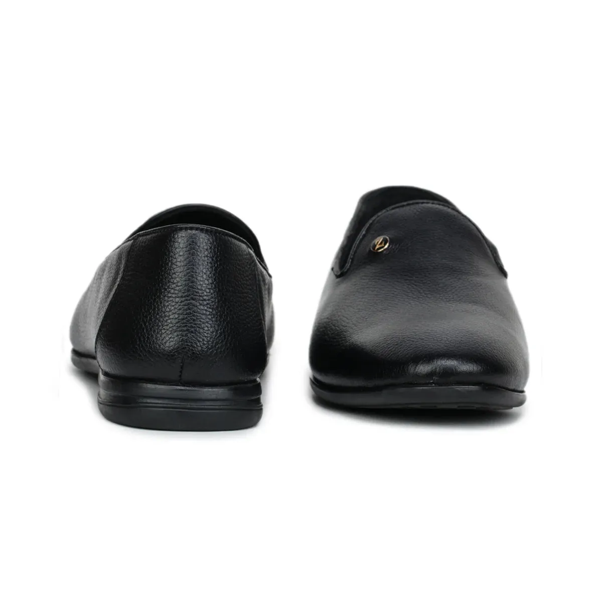 Black Formal Slip-On Shoes 1746 | Leather Loafers for Men
