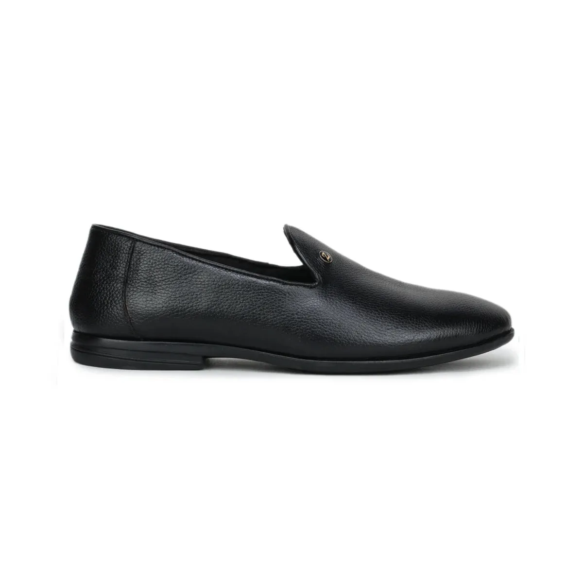 Black Formal Slip-On Shoes 1746 | Leather Loafers for Men