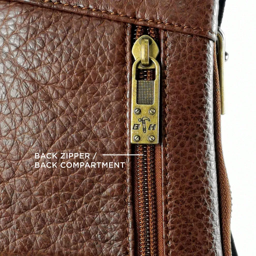 Black Hammer Men Genuine Leather Chest Bag RG711