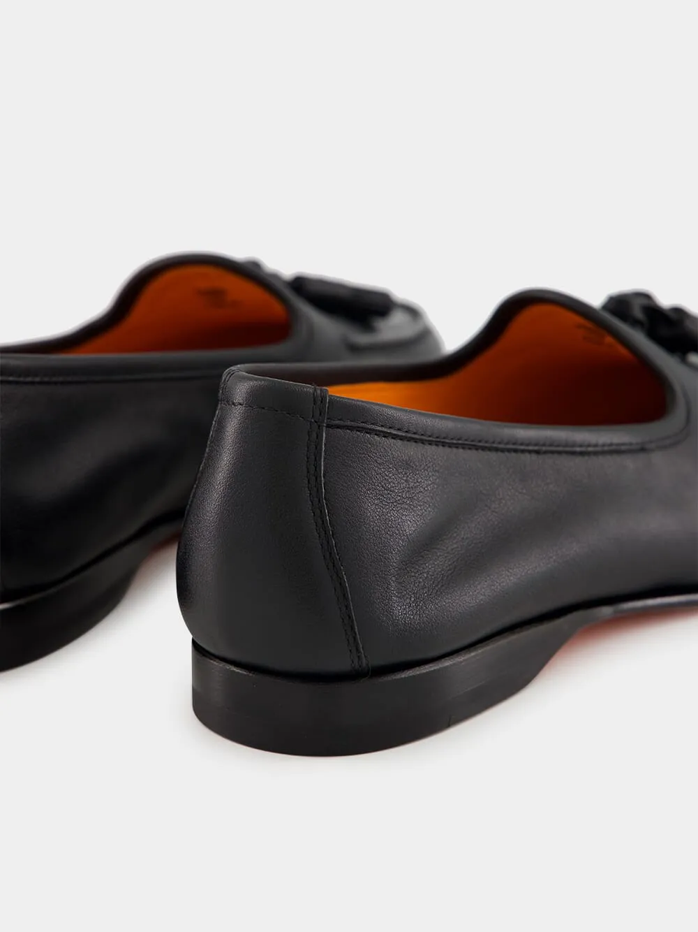 Black Leather Andrea Tassel Loafer