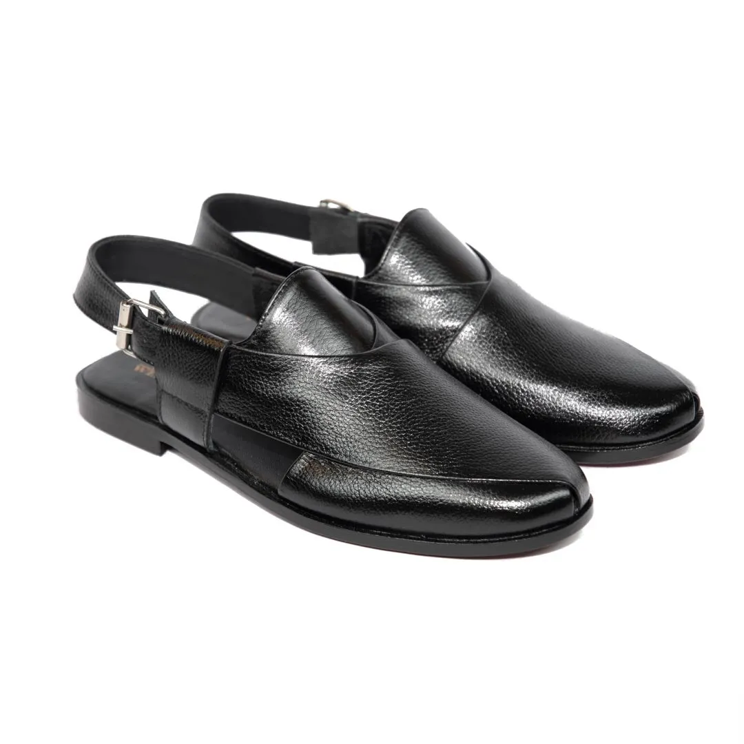 Black Mild Peshawari – Leather Sole
