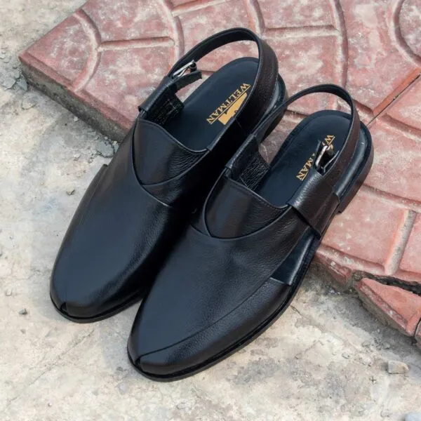 Black Mild Peshawari – Leather Sole