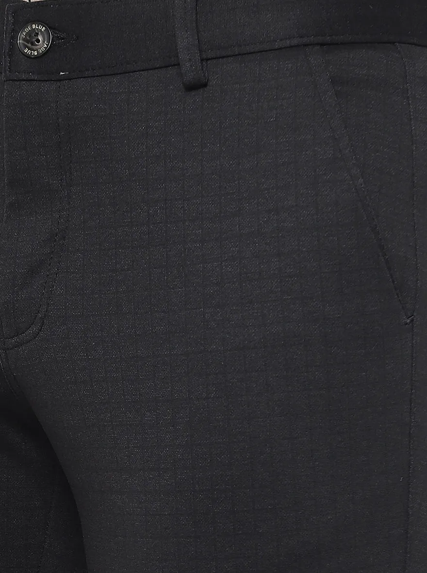 Black Solid Slim Fit Club Wear Trouser | JB Studio