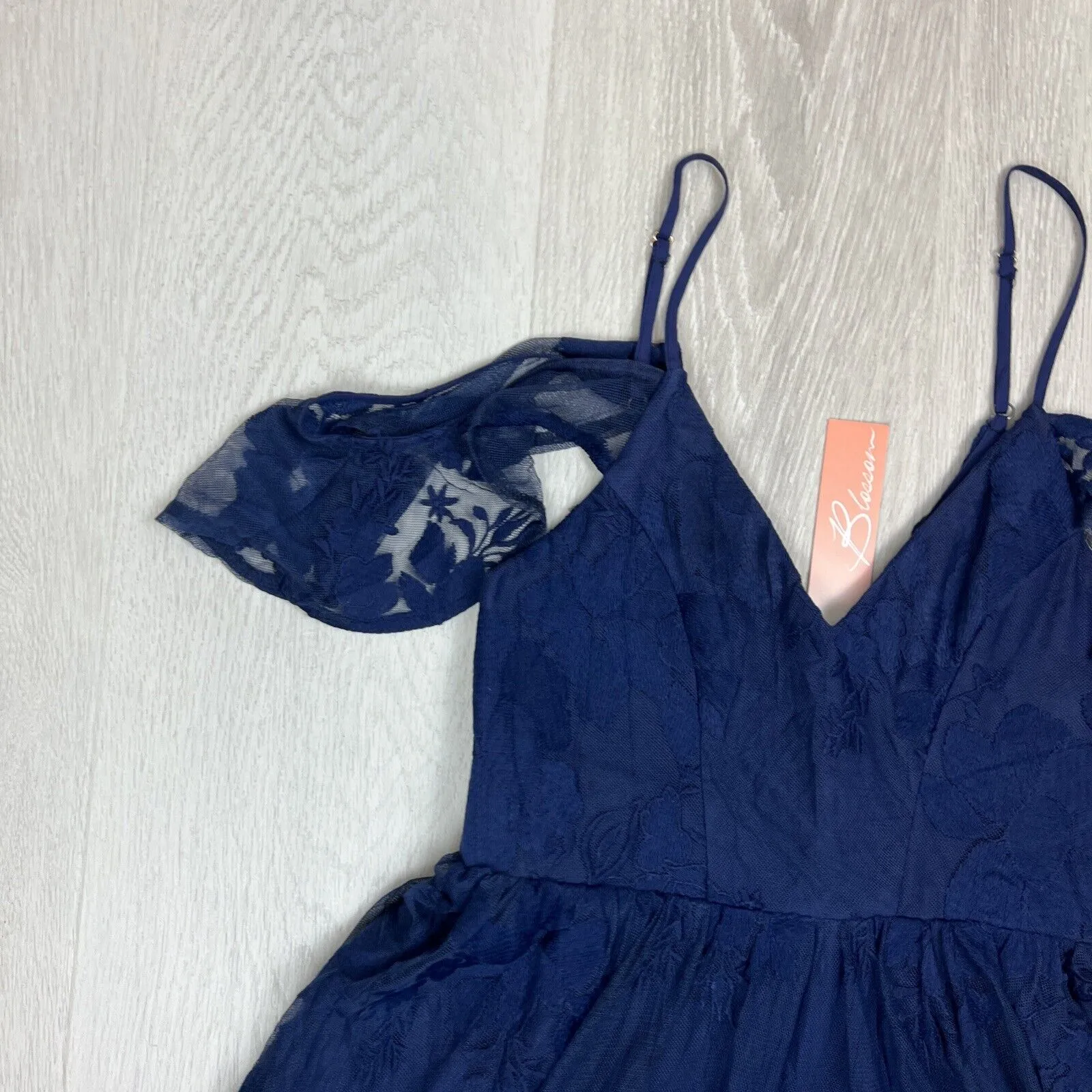Blossom Womens Navy Blue Lace Dress Size 8 (New)