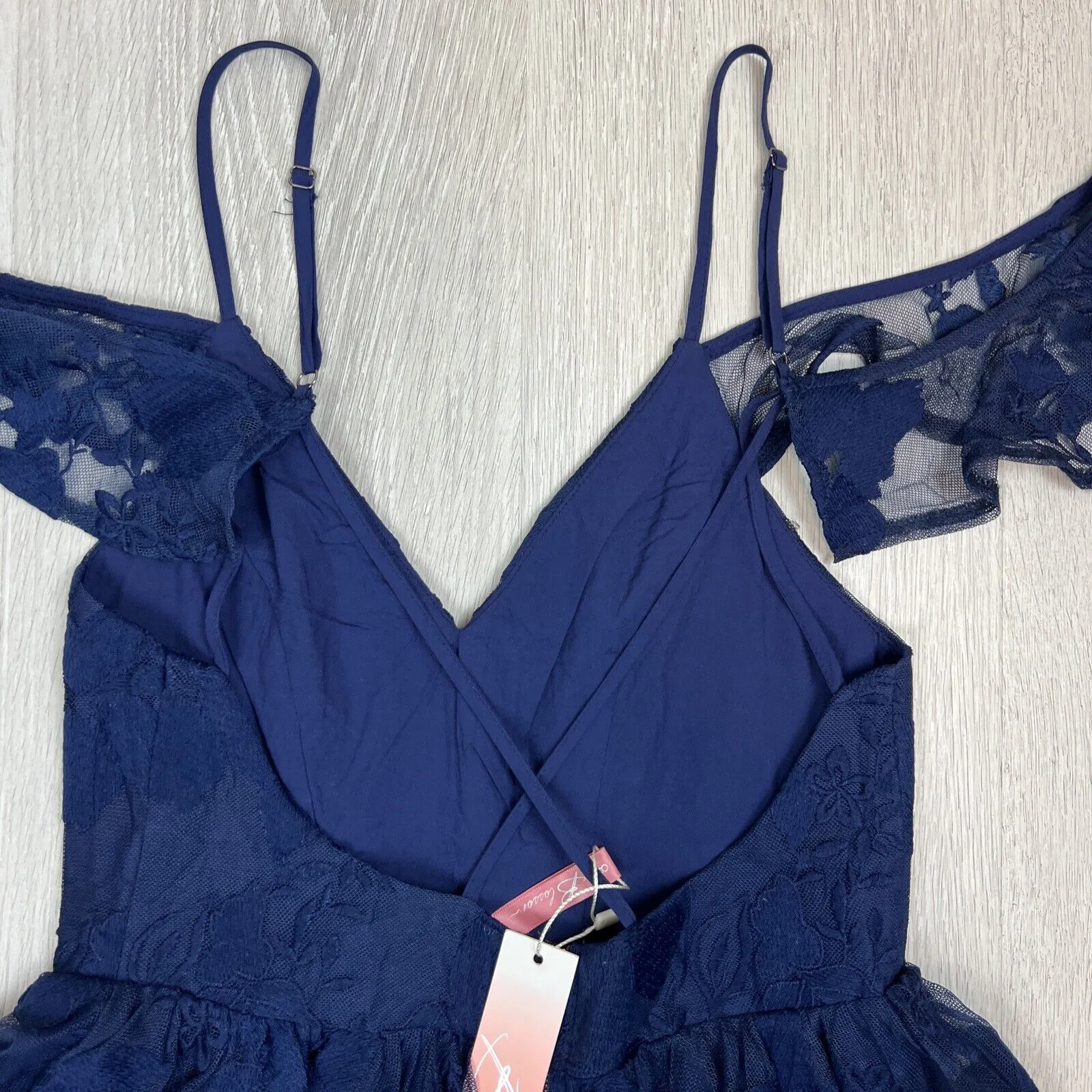Blossom Womens Navy Blue Lace Dress Size 8 (New)