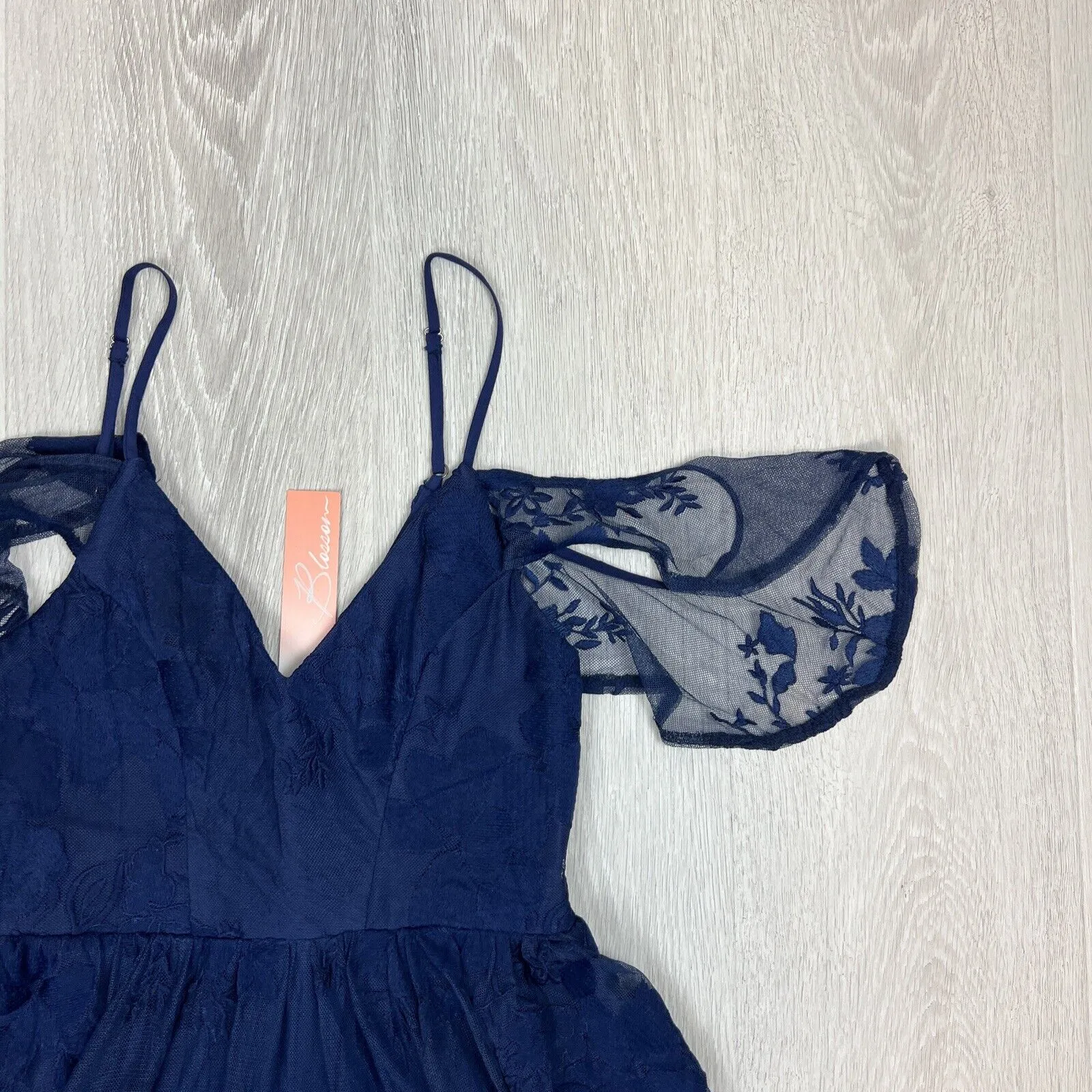 Blossom Womens Navy Blue Lace Dress Size 8 (New)
