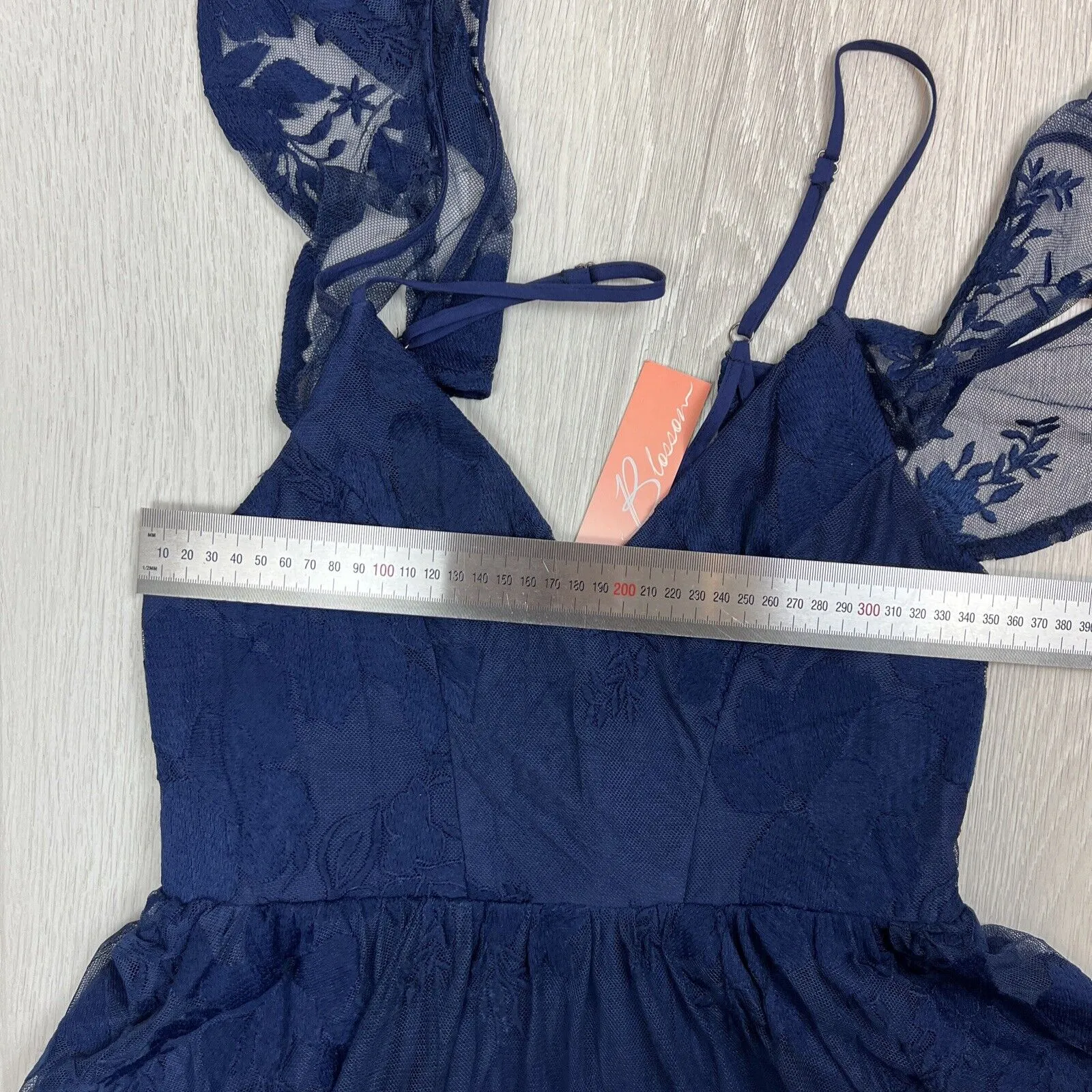 Blossom Womens Navy Blue Lace Dress Size 8 (New)