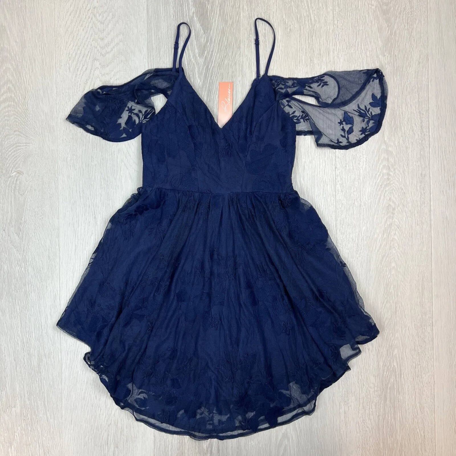 Blossom Womens Navy Blue Lace Dress Size 8 (New)