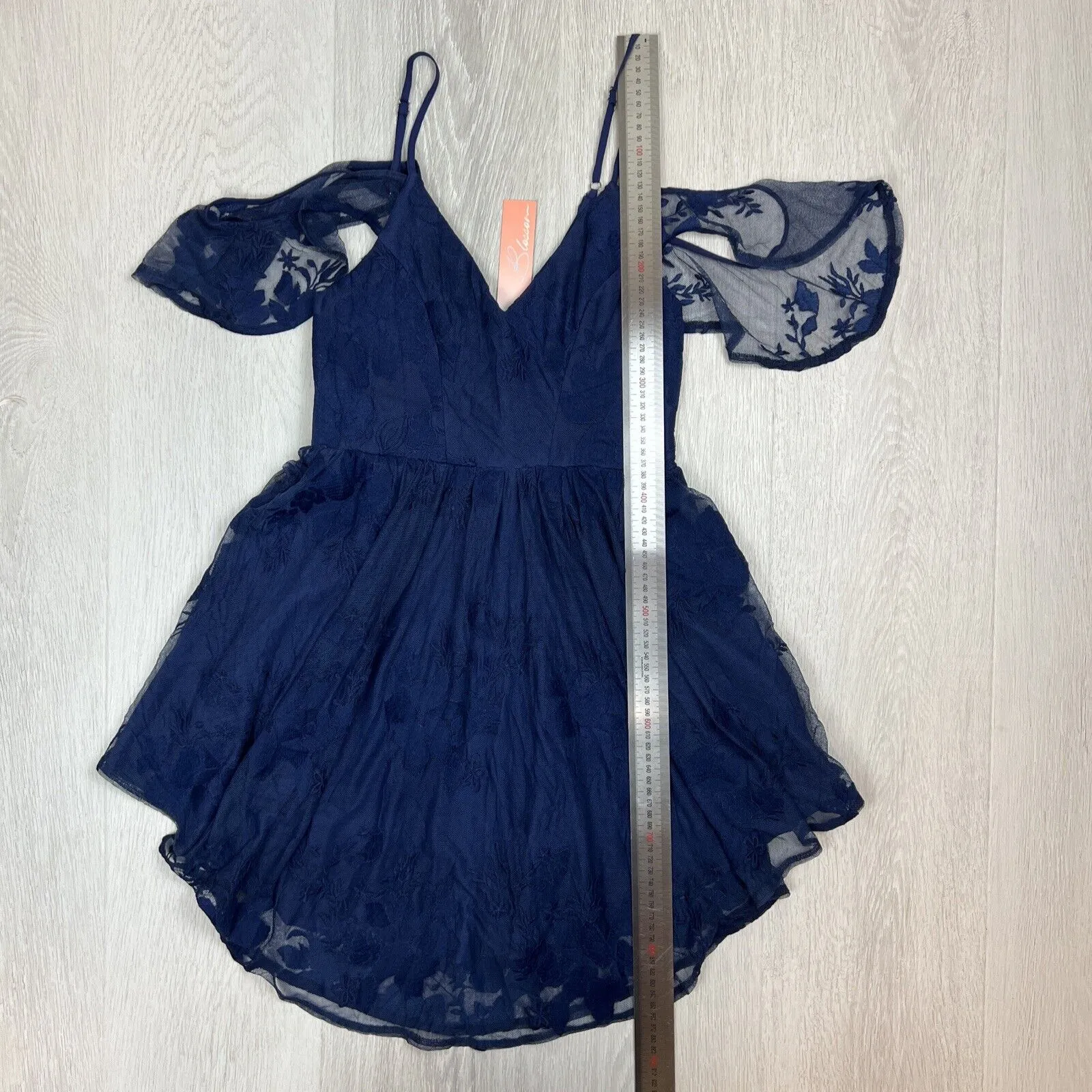 Blossom Womens Navy Blue Lace Dress Size 8 (New)